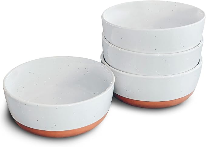 Mora Ceramic Flat Bowls Set of 4-25 oz- by MORA