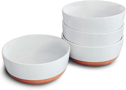 Mora Ceramic Flat Bowls Set of 4-25 oz- by MORA
