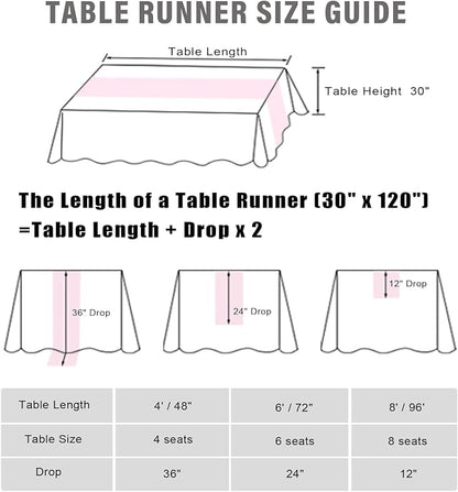 4 Pcs 10FT Blushing Pink Chiffon Table Runners 30x120 Inches Spring Boho Rustic - Image 5