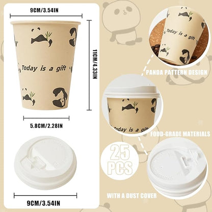 12 OZ 25 Pack Disposable Cups Paper Coffee Cups - Image 3