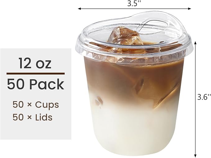 12 oz Round Bottom Clear Plastic Cups - Image 2