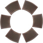 Shape Placemats for Round Dinner Table Woven Vinyl Wipe Clean Non Slip Plastic Table Mats Set of 6（Brown）