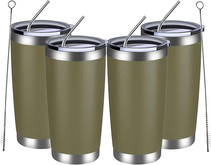 MEWAY 20oz Tumbler 4 Pack Double Wall Vacuum Insulated Travel Mug Bulk by MEWAY