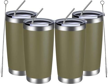MEWAY 20oz Tumbler 4 Pack Double Wall Vacuum Insulated Travel Mug Bulk by MEWAY