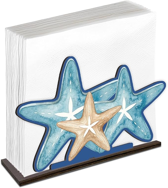 Summer Starfish Design Napkin Holder by Unknown