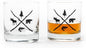Black Lantern Whiskey Glasses Set of 2 11oz Heavy Base Tumblers for Everyday Use - Old Fashioned Glasses - Dishwasher Safe - Pine Bear Trout Moose