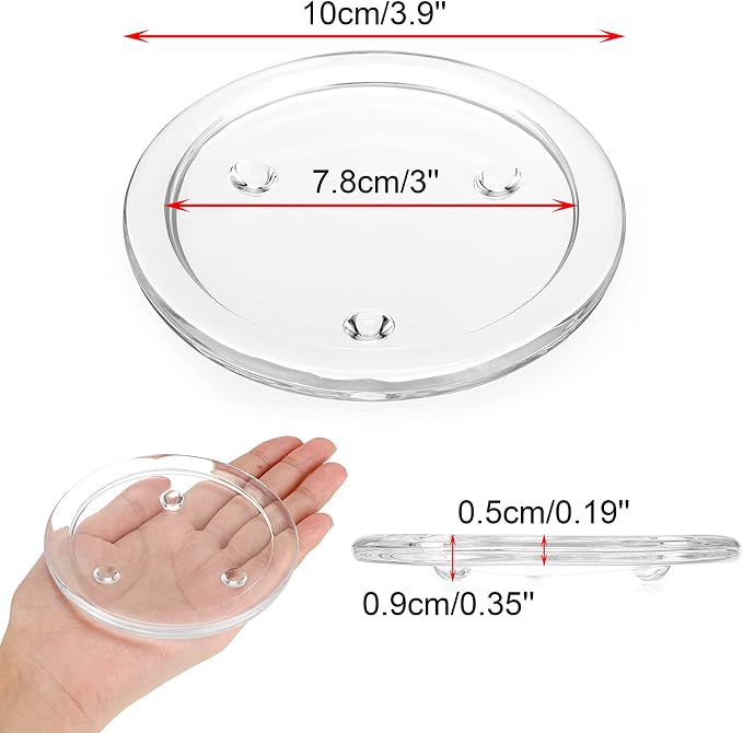 JUXYES Set of 5 Heat-Resistant Clear Glass Coaster - Image 2