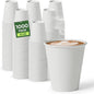 Paper Cups 8 oz Disposable Coffee Cups, 1000 Pack Thickened Disposable Hot Cups, 300GSM BPA Free Small Disposable Cups, White Paper Cups Bulk for Home Office Cafe Coffee Bar Supplies Party Essentials
