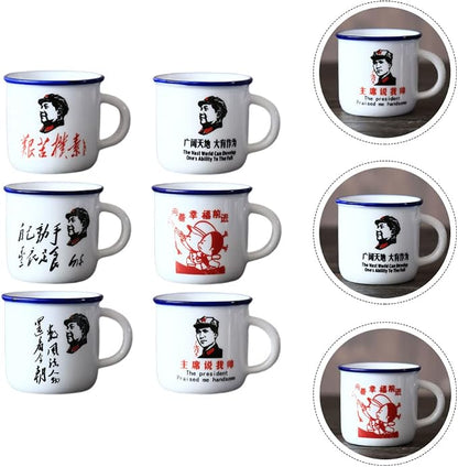 Cabilock 6pcs Vintage Enamel Mugs Heat-insulated Water Cups - Image 9