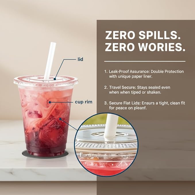 110 Pack 12 oz Disposable Clear Plastic Cups - Image 3
