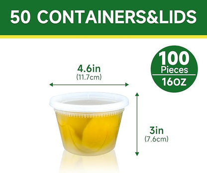 Dealusy 50 Set 16 oz Deli Containers - Image 2