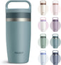 TOURIT Travel Coffee Mug 16 oz, Leakproof 2-Part Lid Tumbler, Dark Green | by TOURIT