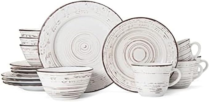 Pfaltzgraff Trellis Coastal 16-Piece Dinnerware Set, Service by Pfaltzgraff