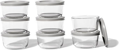 16-Piece Glass Food Storage Containers Set | 1-Cup, Leakproof | Microwave - Image 3