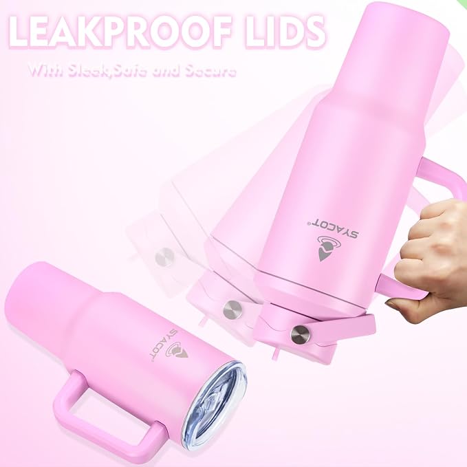 40 oz Tumbler with Handle and Straw or Convert to 40 oz Insulated Water Bottle - Image 4