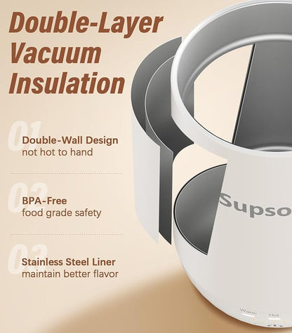 Supsonic - 16oz Self Heating Coffee Mug, Smart Heated Coffee Mug Faster - Image 6