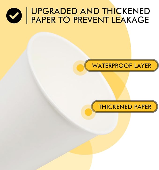 RACETOP 3 oz 300 Pack Small White Disposable Paper Cups | - Image 3