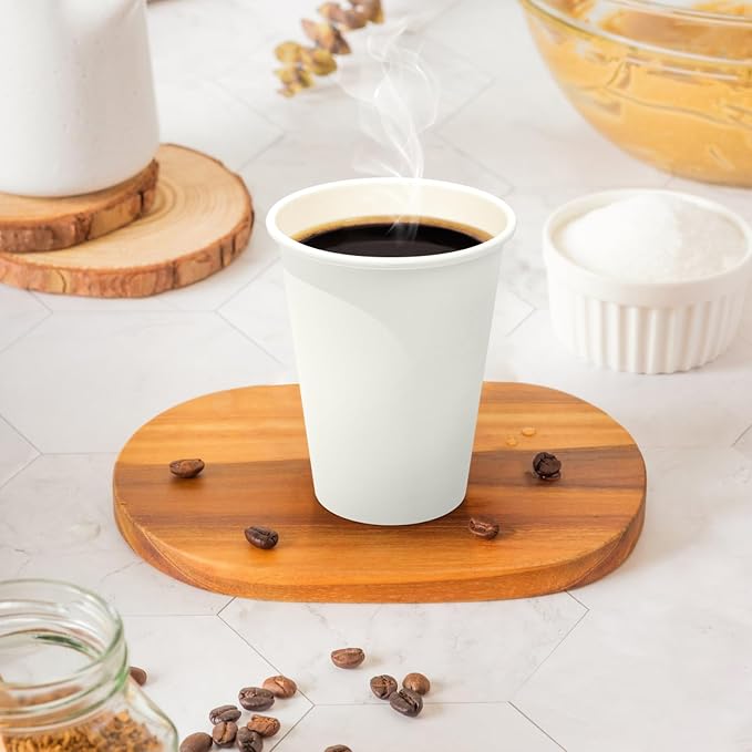 Dealusy 100 Count 12 oz Coffee Cups, Leak-Free Food Safe Paper Cups 12 oz - Image 4