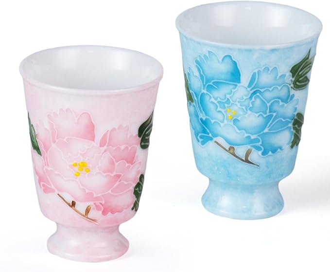 KAMMAK Ceramic Tea Cups Set of 2, 1.7 oz, Vintage Small Teacups, 736N | Hand by KAMMAK