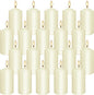 20-Piece Ivory Taper Candles (2x4 inches) | Unscented, Dripless & Smokeless | Clean-Burning Dinner Candles for Weddings, Parties, Dinner Table Decor, Home Dining, Church Ceremonies & Celebrations