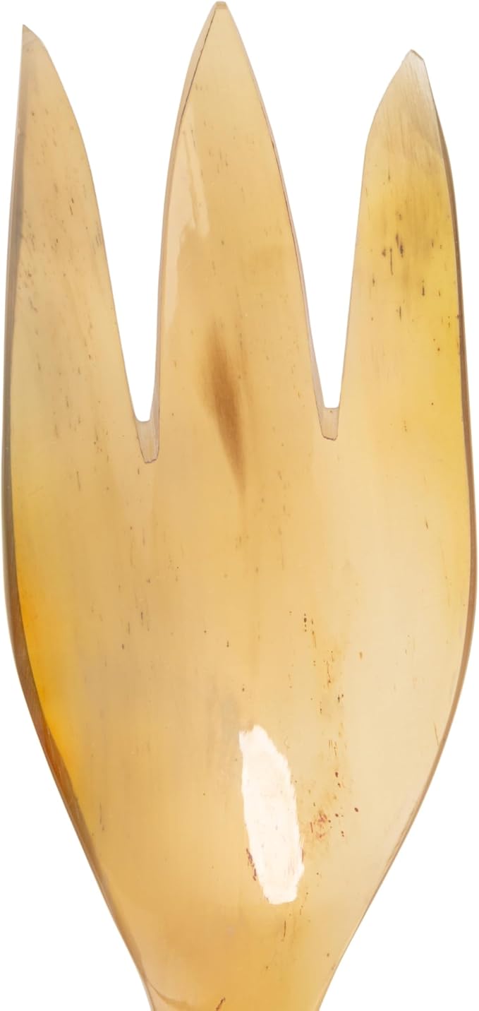 Creative Co-Op 2-pcs Natural Horn Salad Server Set - Image 6