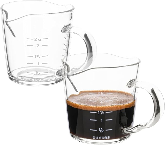 Espresso Shot Glass 3-Ounce Triple Pitcher Barista Double Spouts by BCnmviku