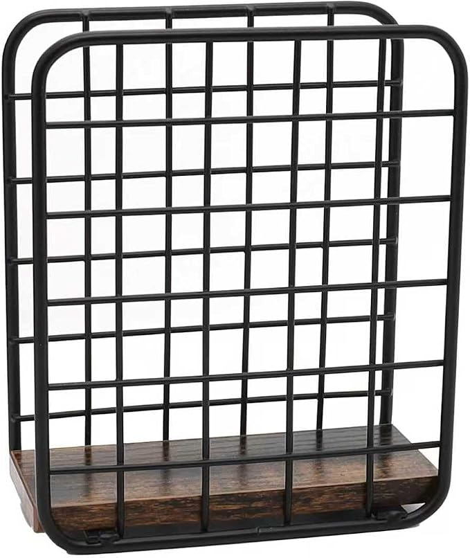 Napkin Holder for Table, Farmhouse Wood Napkins Holder by Unknown