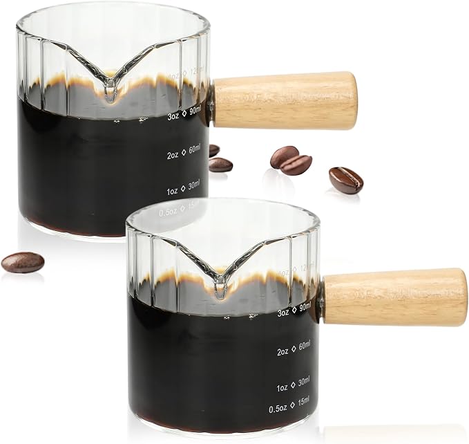 Espresso Cups Set of 2, 4 OZ Espresso Shot Glasses by Steviieden