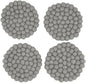 Humble Hilo Handmade Felt Coaster, 3.9 inches, Set of 4 (Grey)