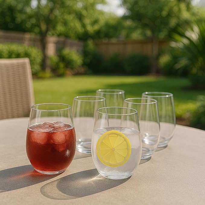 FDG Nuglass 19oz Tritan Stemless Wine Glass, 6-Pack