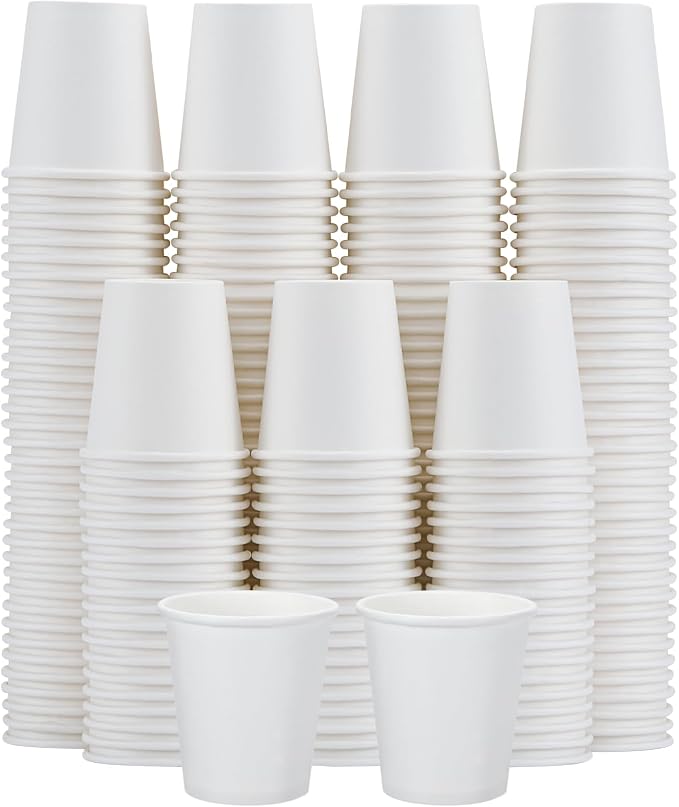 Clawsoff 300 Pack 5 oz White Paper Cups Disposable Small Mouthwash Cups | Mini by BuyNow