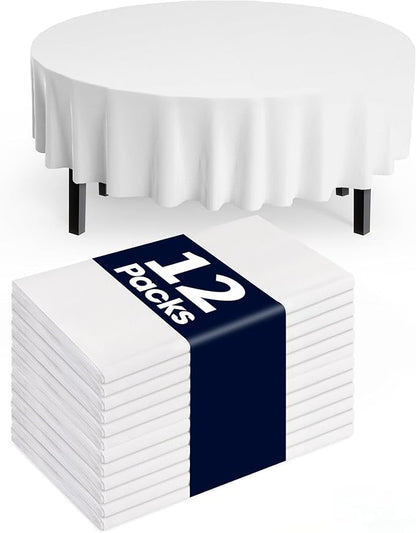 Pureegg Plastic Table Cloth Disposable 12 Pack, Decorative Tablecloths by Pureegg