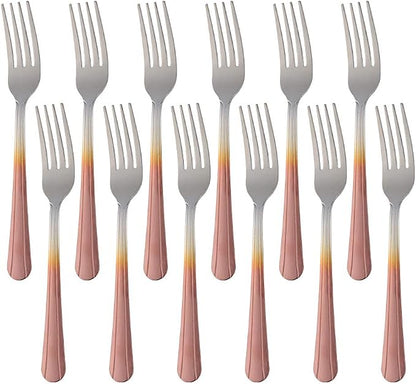 12 Pieces Dinner Fork, Stainless Steel Silverware Forks, 7.1 Inches Metal Fork by KitchenDining