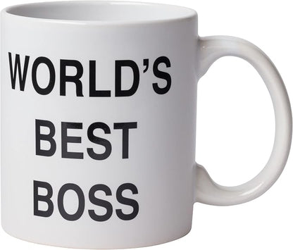 Silver Buffalo The Office World's Best Boss Ceramic Mug, 20 Ounce by SilverBuffalo