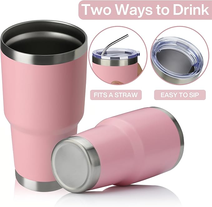 MEWAY 30oz Tumbler Double Wall Vacuum Insulated Travel Mug, Stainless Steel - Image 3