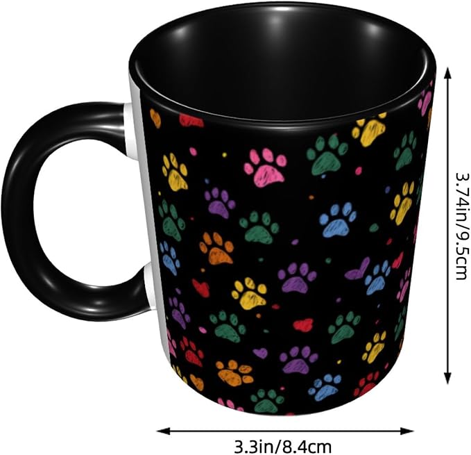 Yrebyou Paw Print Coffee Mug 11oz Ceramic Cup - Image 2