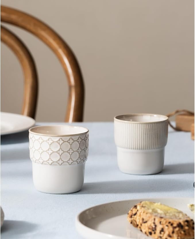 Espresso Cups Set of 2, 4oz Espresso Shot Cups, Mini Coffee Mugs Farmhouse Decor - Image 5
