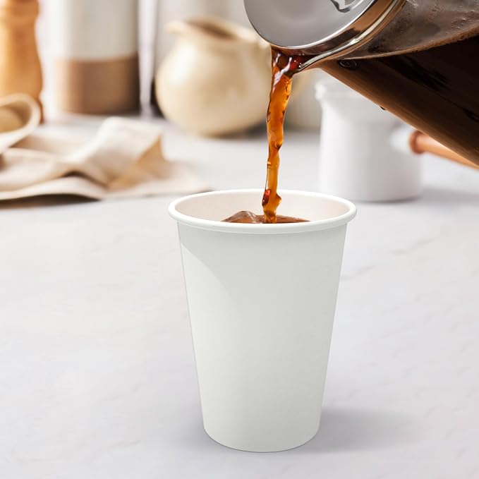 Dealusy 100 Count 12 oz Coffee Cups, Leak-Free Food Safe Paper Cups 12 oz - Image 6
