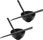 Luxshiny Multifunctional Melamine Noodle Bowls for Home and Restaurant Use Thick Plastic Ramen Soup Bowls with Smooth Polished Finish Easy to Clean and Stain-resistant Black