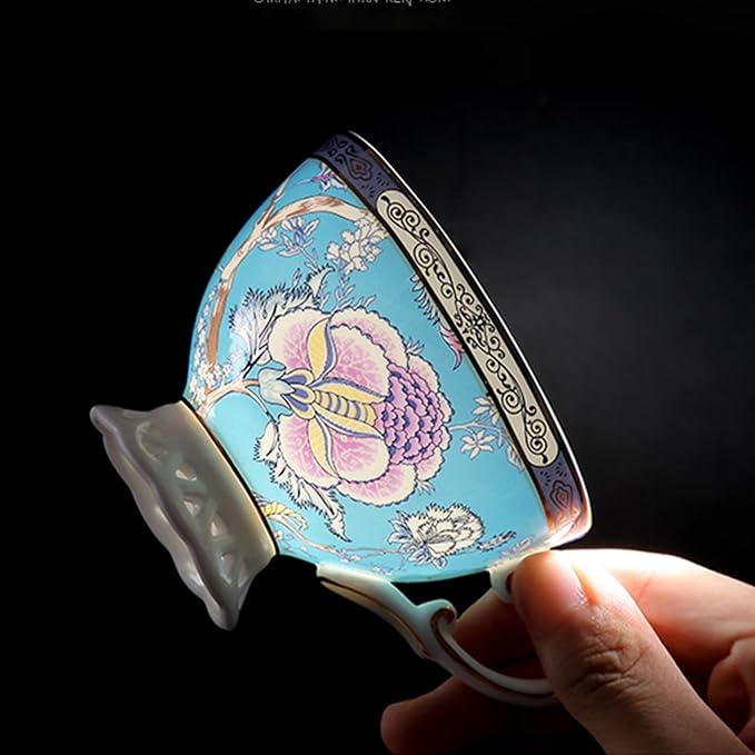 ACMLIFE Bone China Tea Cups, Tea Cup and Saucer Set - Image 5