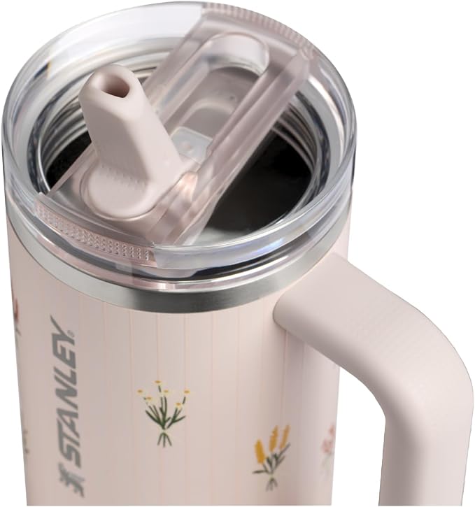 STANLEY Quencher ProTour Flipstraw Tumbler, 30 oz, Rose Quartz Bouquets | - Image 2