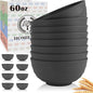 Wheat Straw Bowls Set of 8, 60oz Extra Large Unbreakable Bowls by HOMIENLY