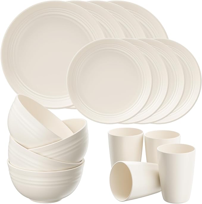 Quatish 16 Piece Plates and Bowls Sets by Quatish