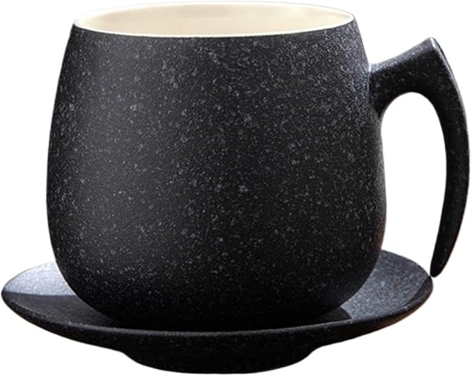Modern simple black and white ceramic coffee cup set, high temperature immune by Unknown