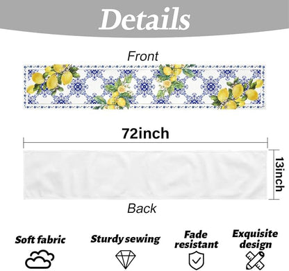 Italy Blue Tiles Runner Decorative, Housewarming Gifts - Image 6