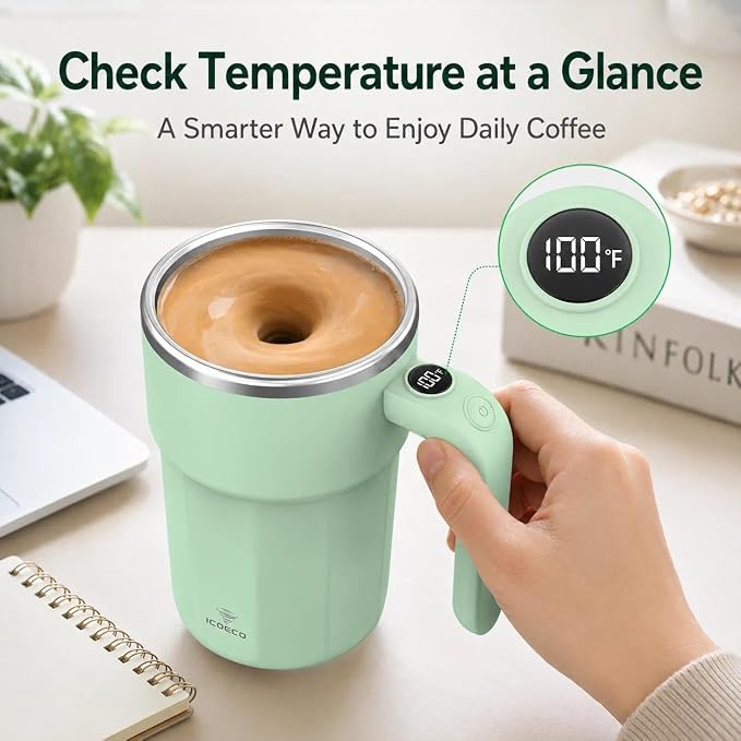 Self Stirring Coffee Mug, 12oz Rechargeable Magnetic Mixing Cup - Image 3