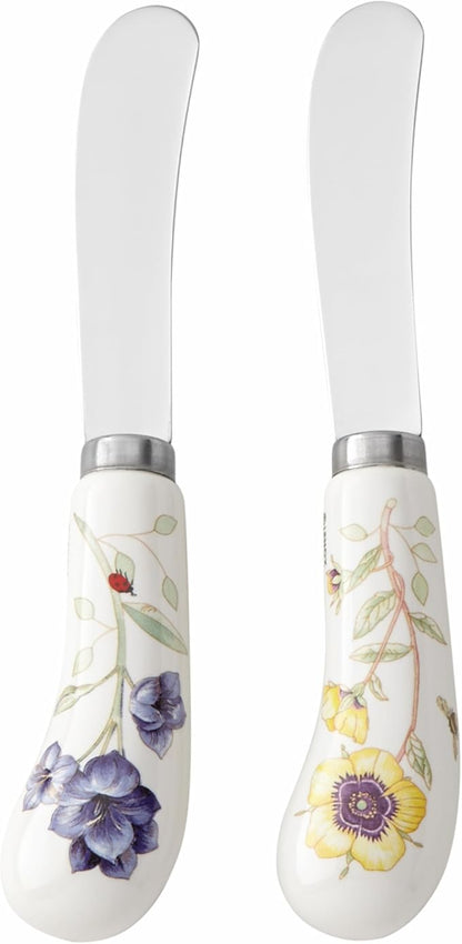 Lenox Silverware Set, Butterfly Meadow 2-Piece Spreader Set, 18/10 Stainless by Lenox