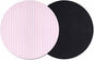 Pink White Stripe Coasters Set of 2, Modern Minimalist Geometric Striped Soft by PIEPLE