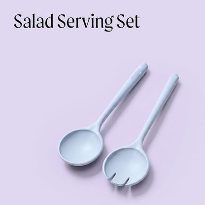 Salad Servers - Spoon and Fork Serving Set, Certified Recycled Food-Safe Plastic - Image 3