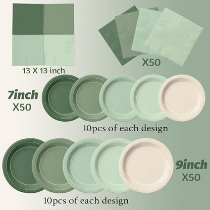 CMUSKO Sage Green Baby Shower Decorations - Image 4
